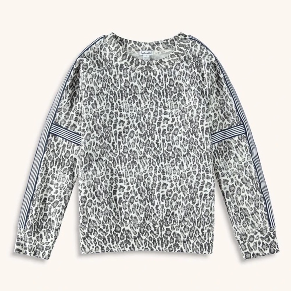 Splendid Girl Leopard Print Pullover - Picture 1 of 6